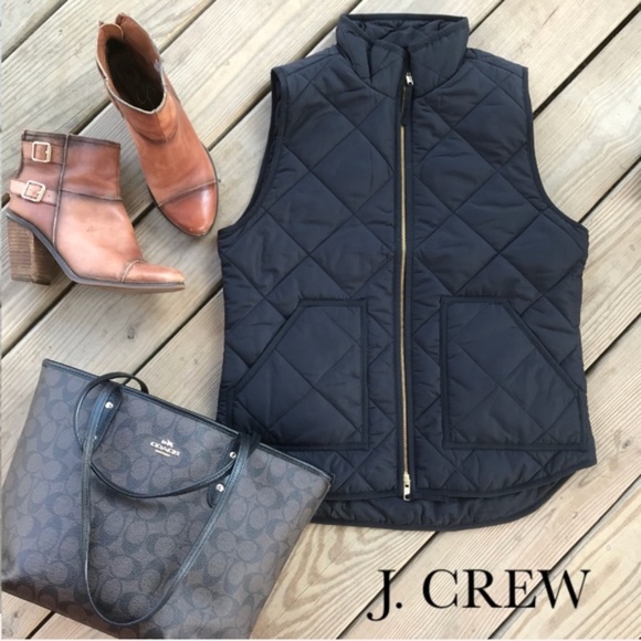 J. Crew Factory Jackets & Blazers - J. Crew Mercantile Black Quilted Puffer Vest Small